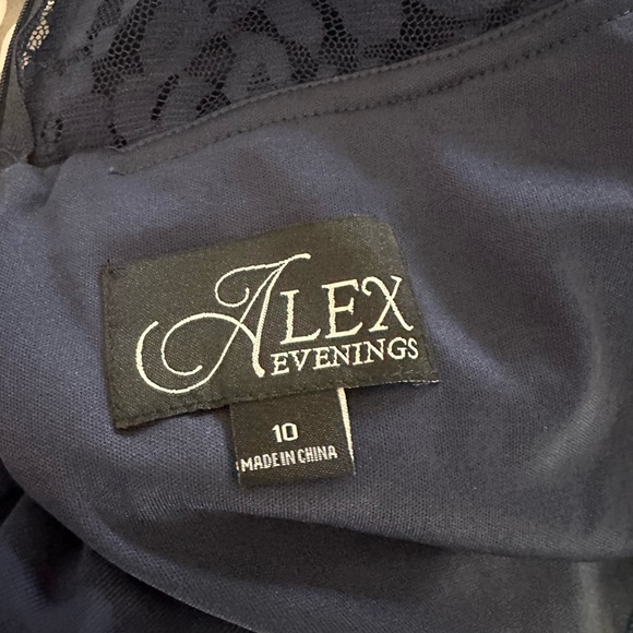 Alex Evenings Gown Navy Women's Sweetheart Dress size 10 - Picture 13 of 14